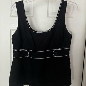Ann Taylor Loft Dress Tank. Size 10. Black and white